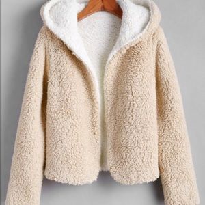 Hooded Reversible Teddy Coat